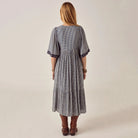 Augusta Dress in Bleu Picnic by Maison Hotel