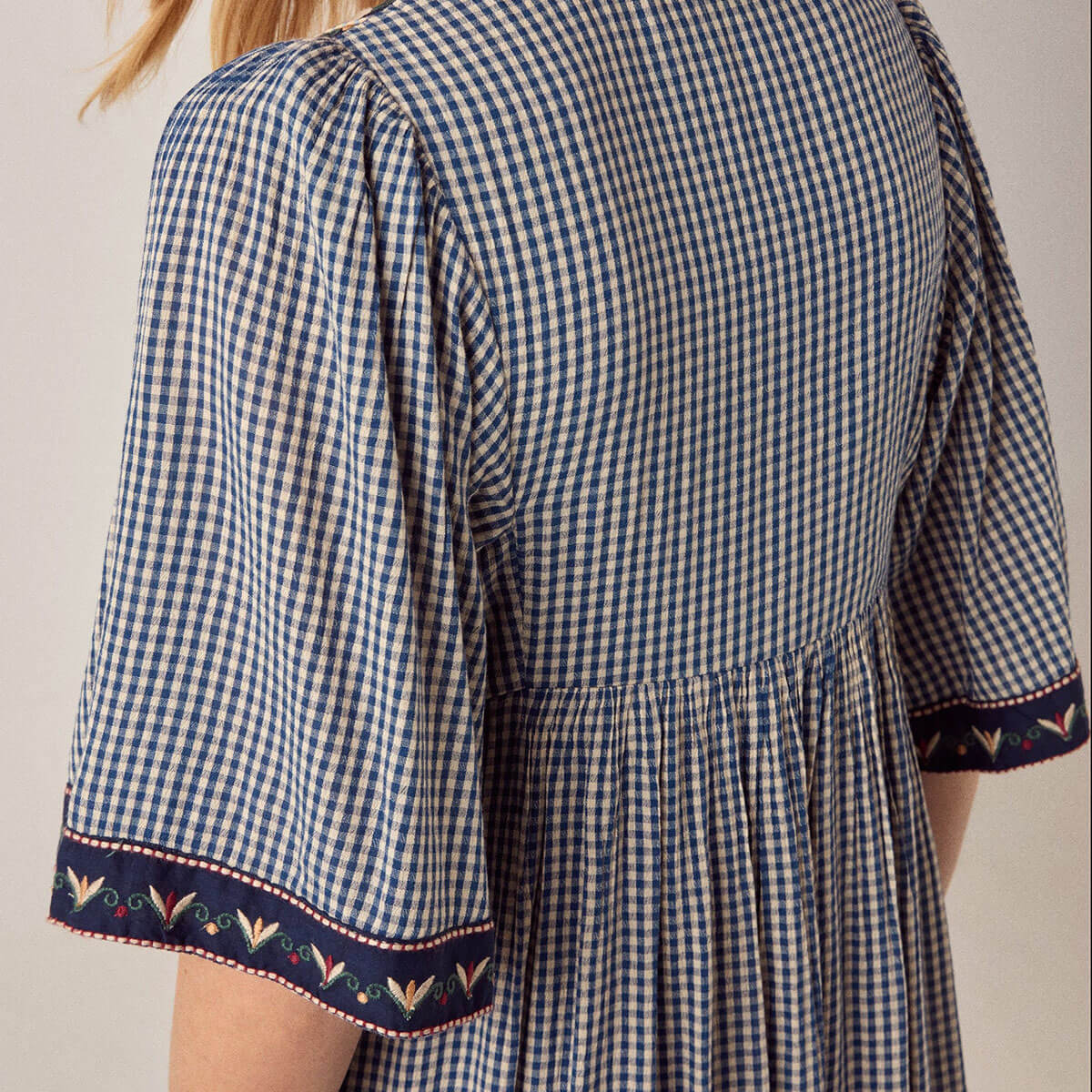 Augusta Dress in Bleu Picnic by Maison Hotel