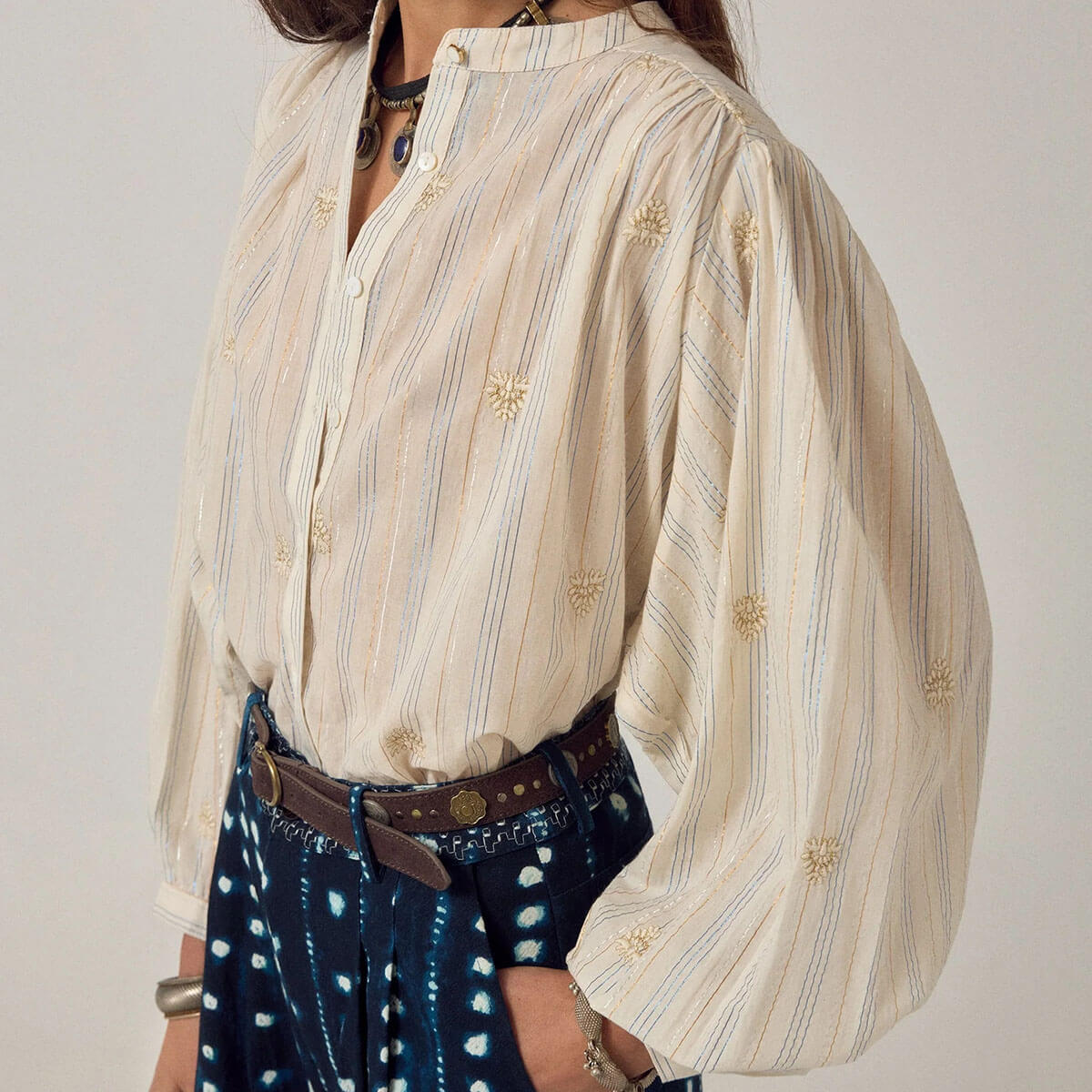Caroline Blouse in Off White by Maison Hotel