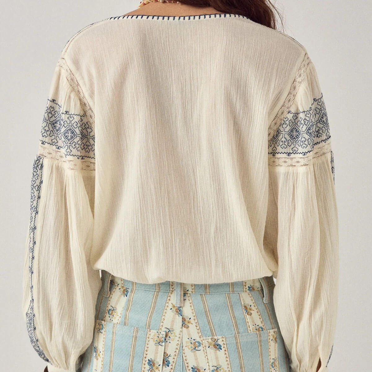 Claudia Blouse in Lapis Lazuli by Maison Hotel