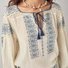 Claudia Blouse in Lapis Lazuli by Maison Hotel