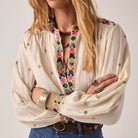 Cleo Blouse in Off White by Maison Hotel