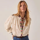Cleo Blouse in Off White by Maison Hotel
