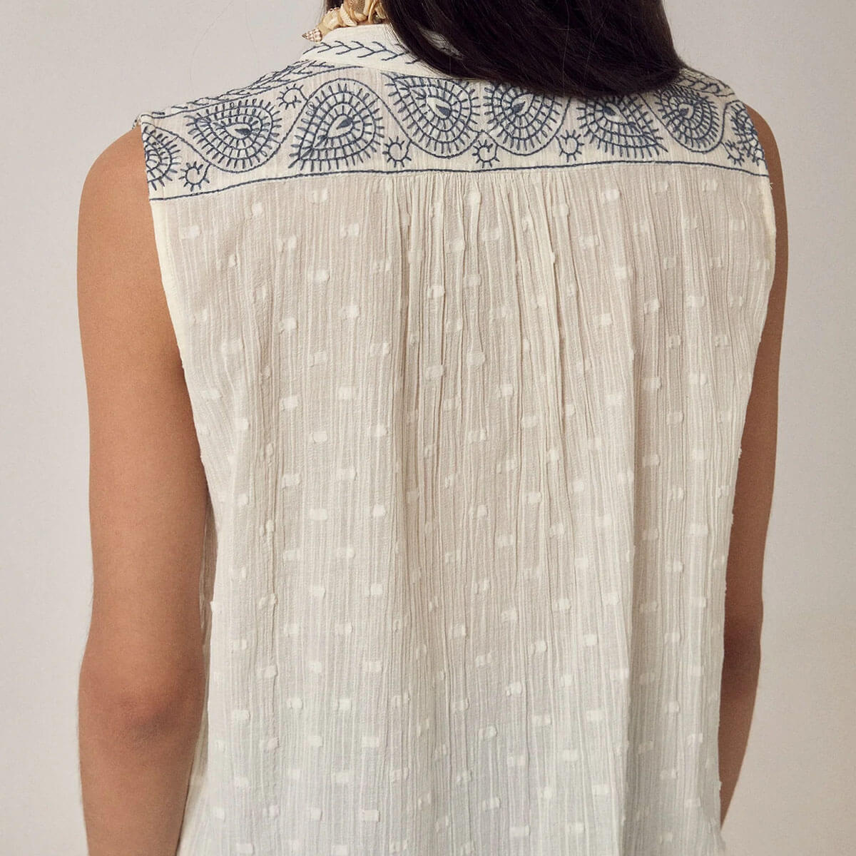 Irina Blouse in Lapis Lazuli by Maison Hotel