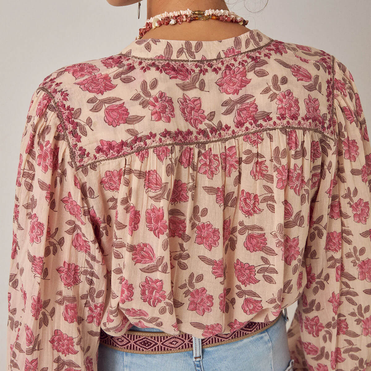 Lennox Blouse in Scottish Pink by Maison Hotel