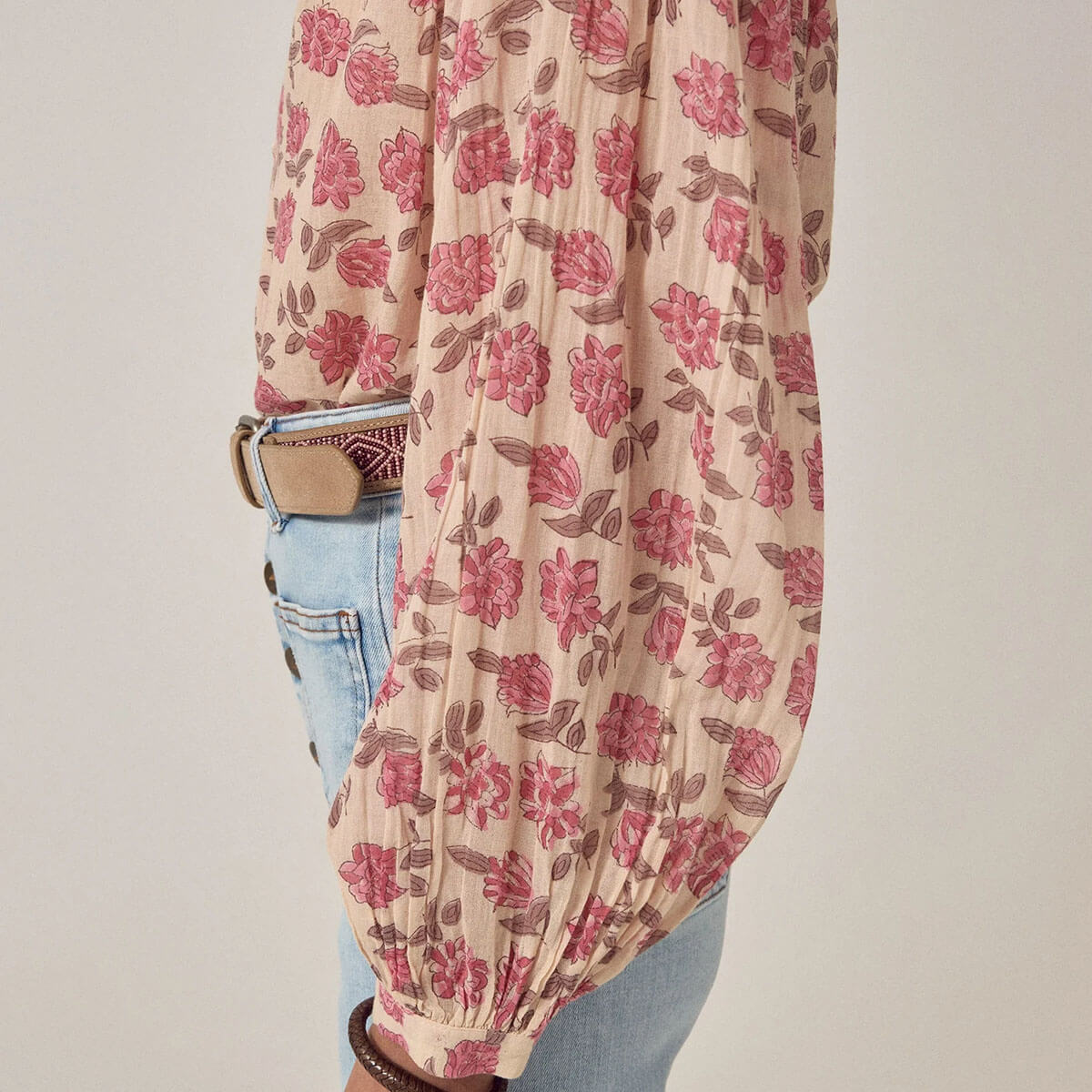 Lennox Blouse in Scottish Pink by Maison Hotel