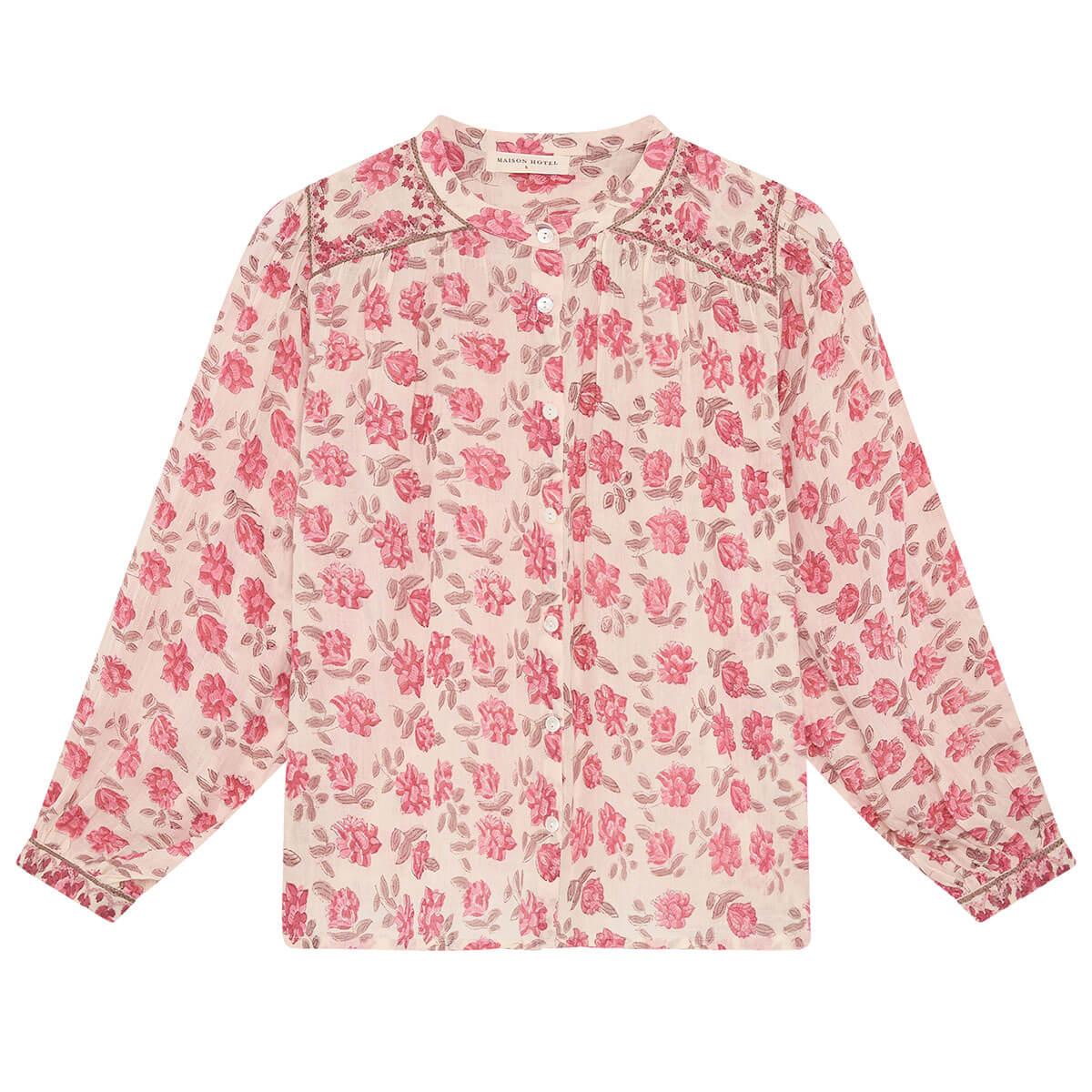 Lennox Blouse in Scottish Pink by Maison Hotel