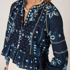 Sora Blouse in Ocean Ink by Maison Hotel