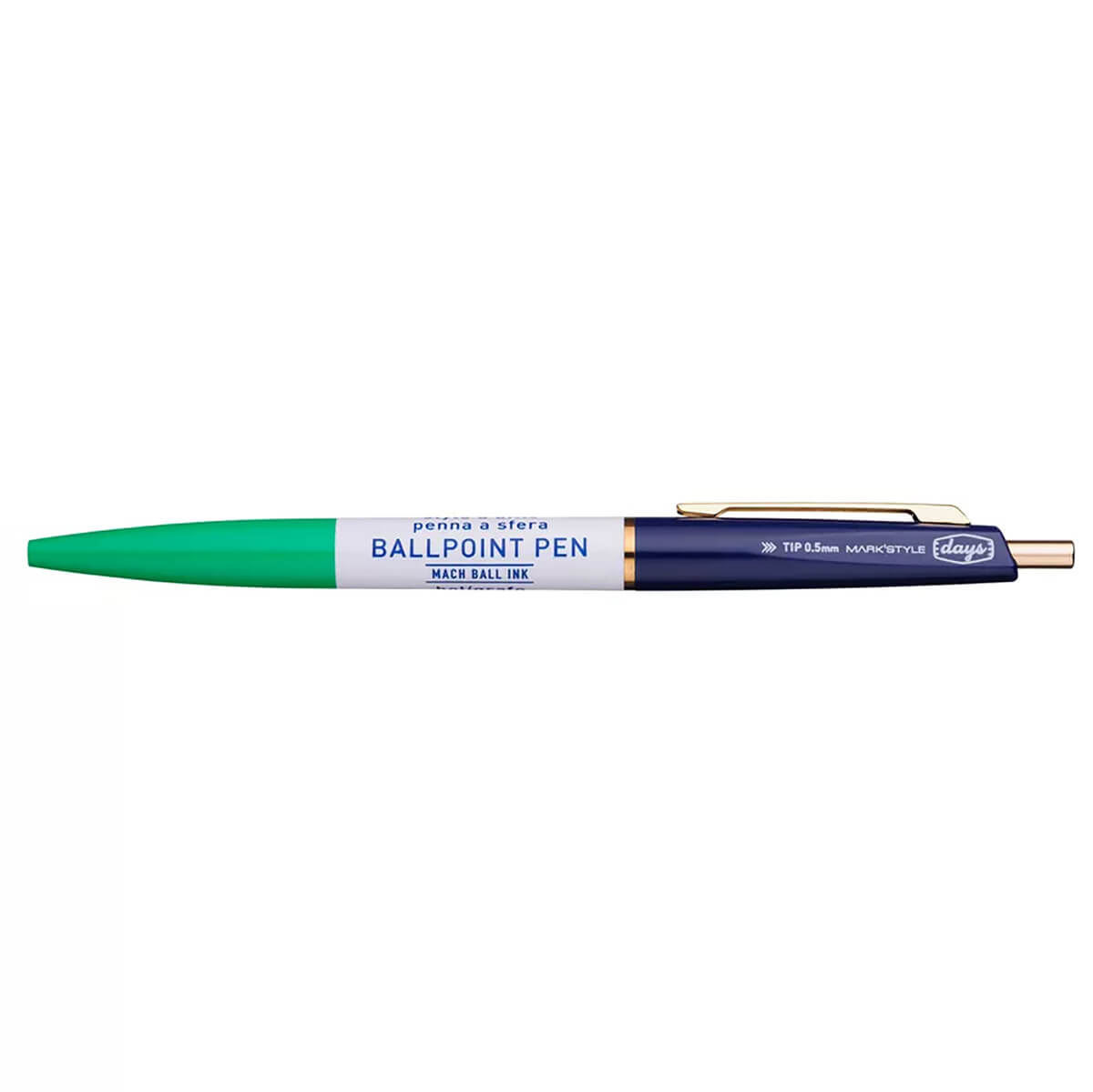 Days Three Section Ballpoint Pen in Basil / Navy | Anterique X Marks ...