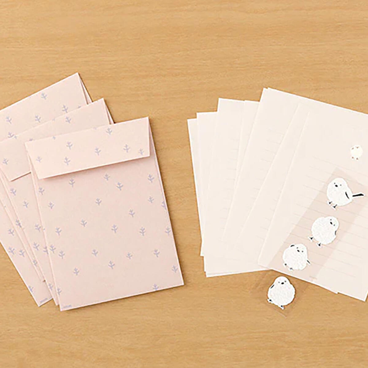 Long-Tailed Tit Letter Set with Stickers 758 by Midori