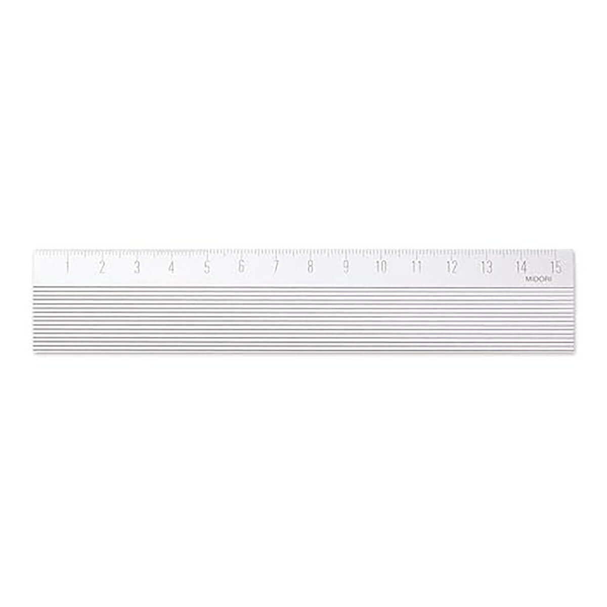 Aluminum Ruler (15cm) in Silver by Midori