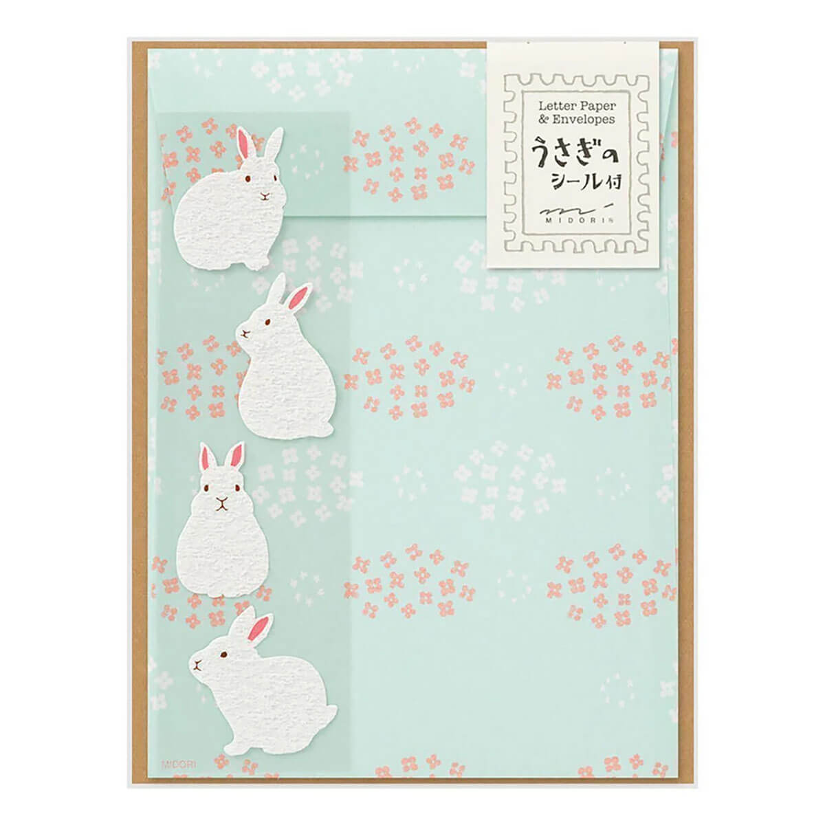 Rabbit Letter Set with Stickers 397 by Midori