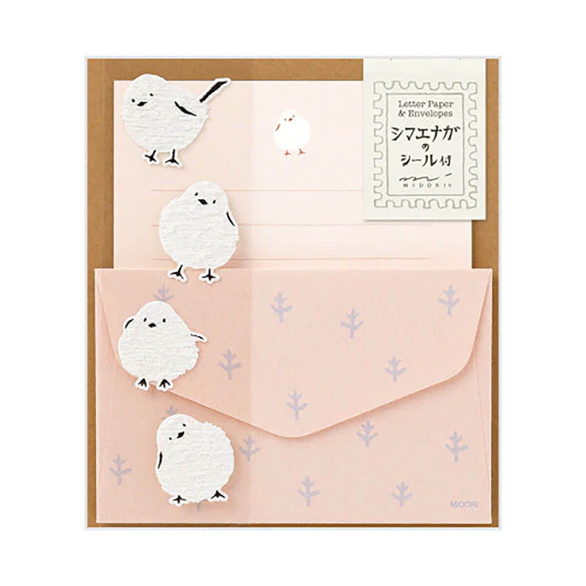Long-Tailed Tit Mini Letter Set with Stickers 305 by Midori
