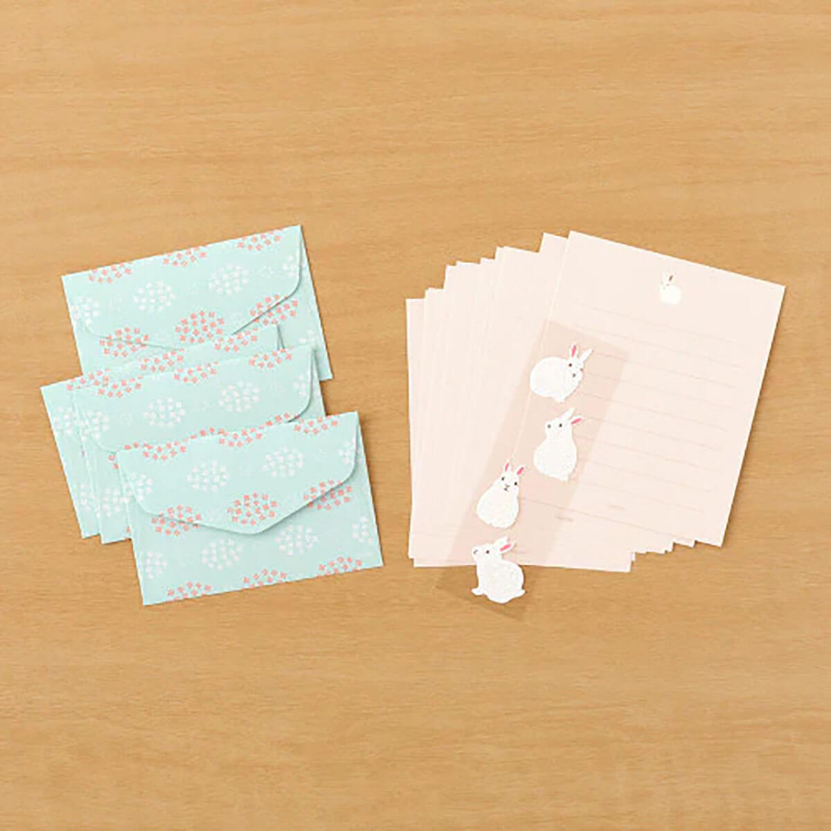 Rabbit Mini Letter Set with Stickers 308 by Midori