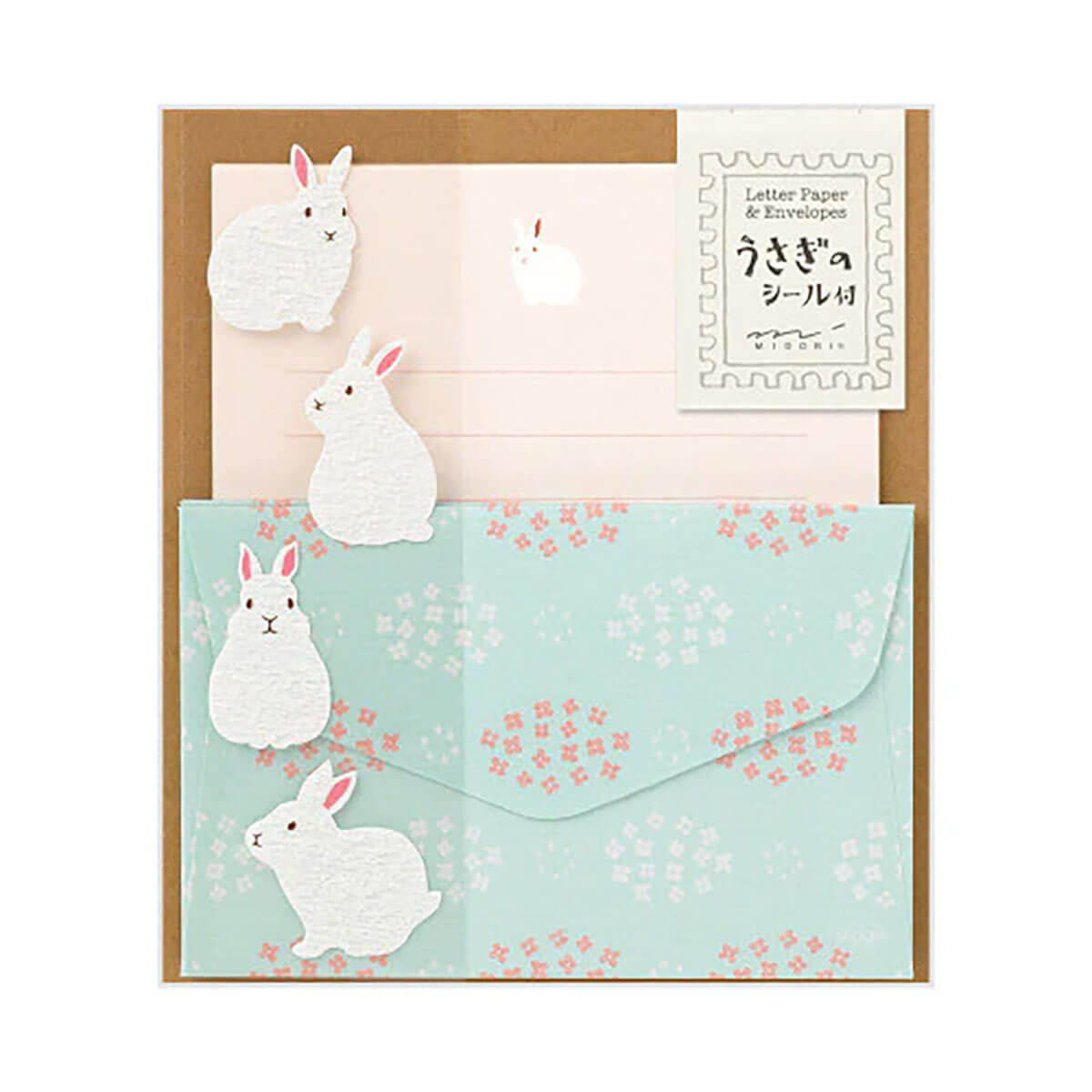 Rabbit Mini Letter Set with Stickers 308 by Midori