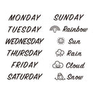 Days Of The Week & Weather Paintable Stamp by Midori