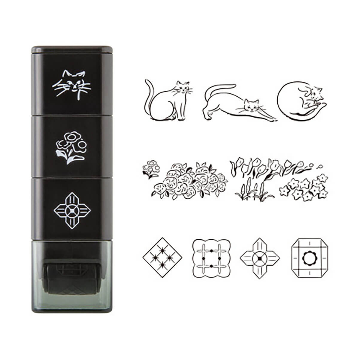 Cat & Landscape Paintable Stamp Roller by Midori