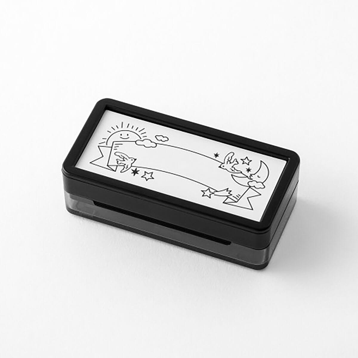 Weather Pre-Inked Paintable Half Size Stamp by Midori