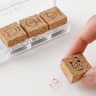 Cat Yuru Log Pre-Inked Stamp Set by Midori