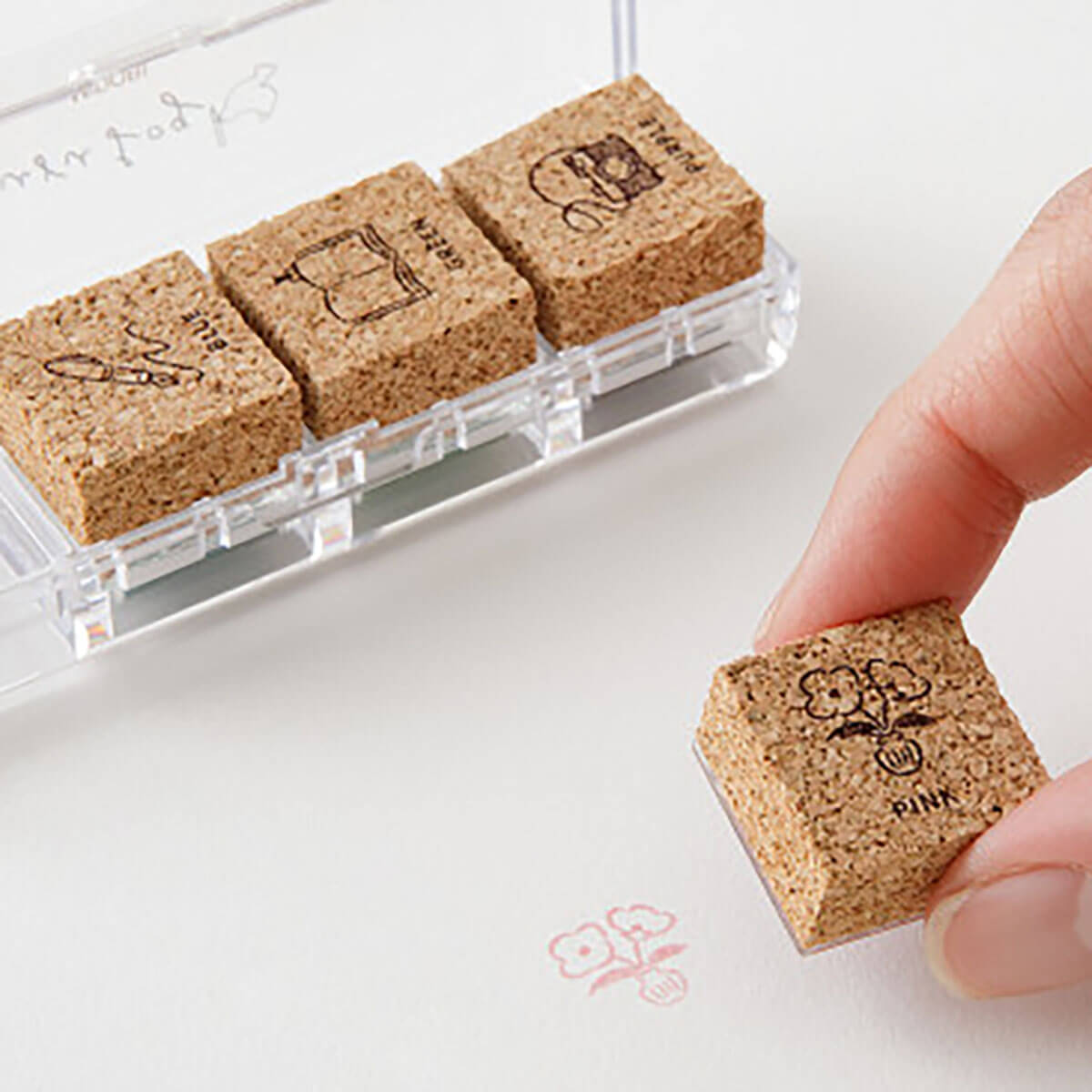 Daily Life Yuru Log Pre-Inked Stamp Set by Midori