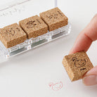 Forest Scenery Yuru Log Pre-Inked Stamp Set by Midori