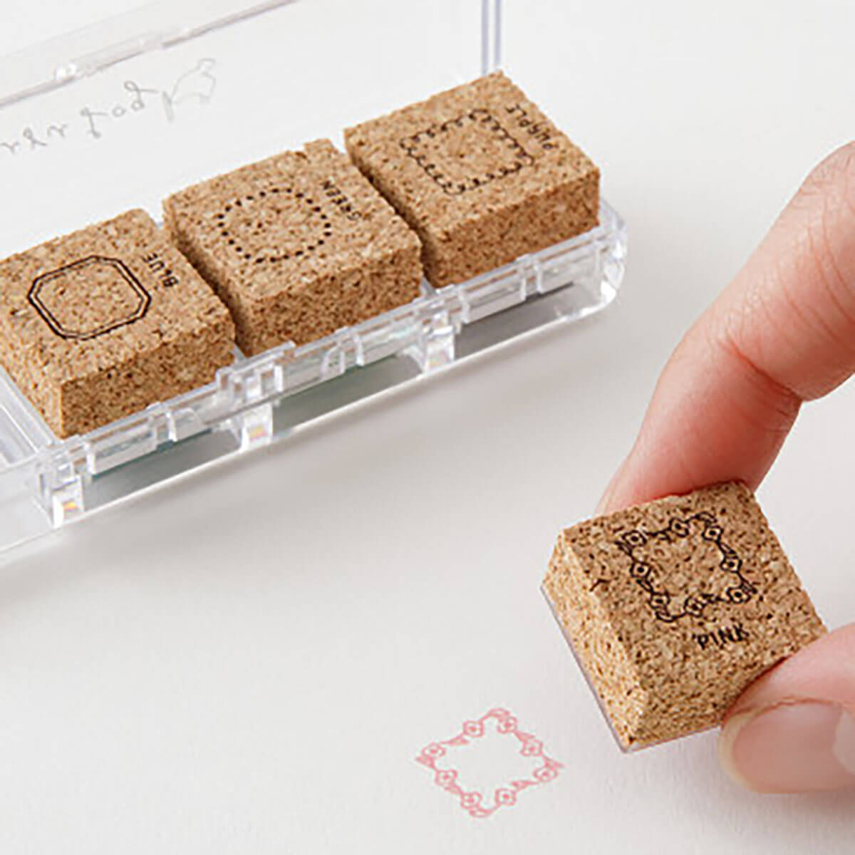 Frame Yuru Log Pre-Inked Stamp Set by Midori