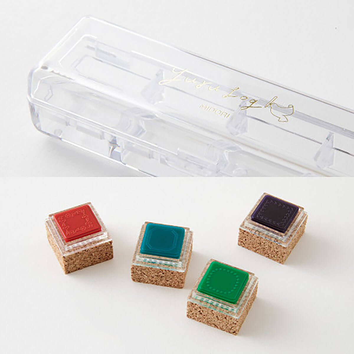 Frame Yuru Log Pre-Inked Stamp Set by Midori