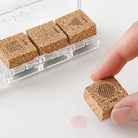Geometry Yuru Log Pre-Inked Stamp Set by Midori