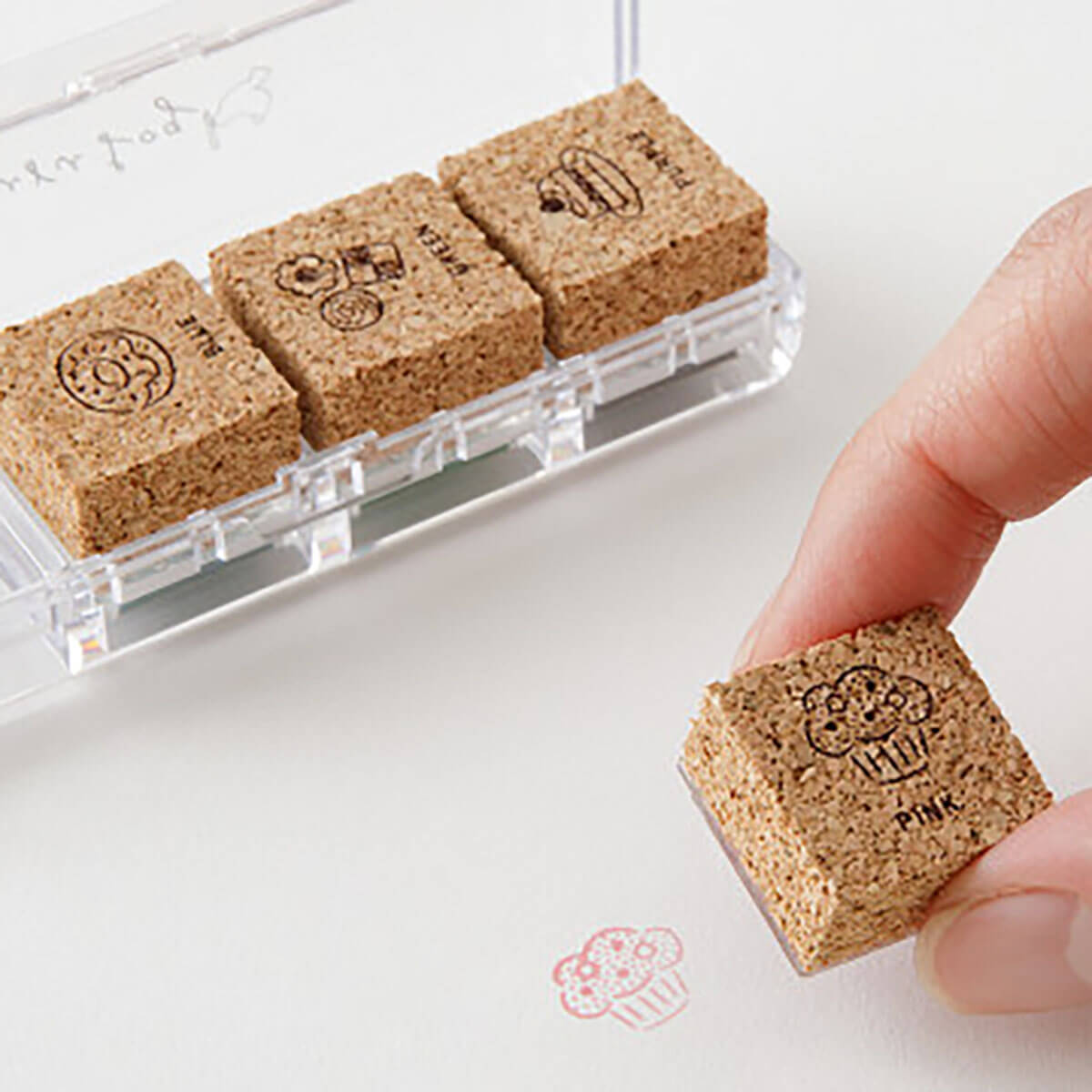 Sweet Yuru Log Pre-Inked Stamp Set by Midori