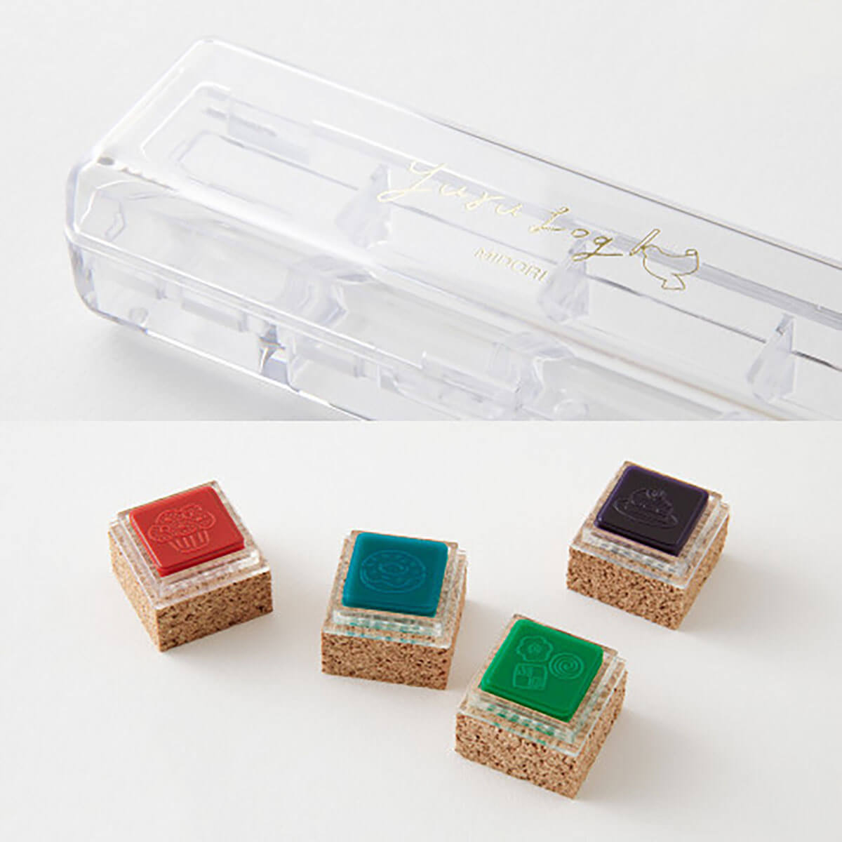 Sweet Yuru Log Pre-Inked Stamp Set by Midori