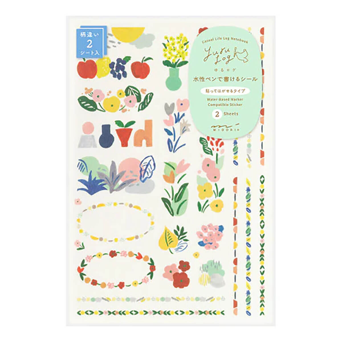 Motif Textile Yuru Log Stickers by Midori