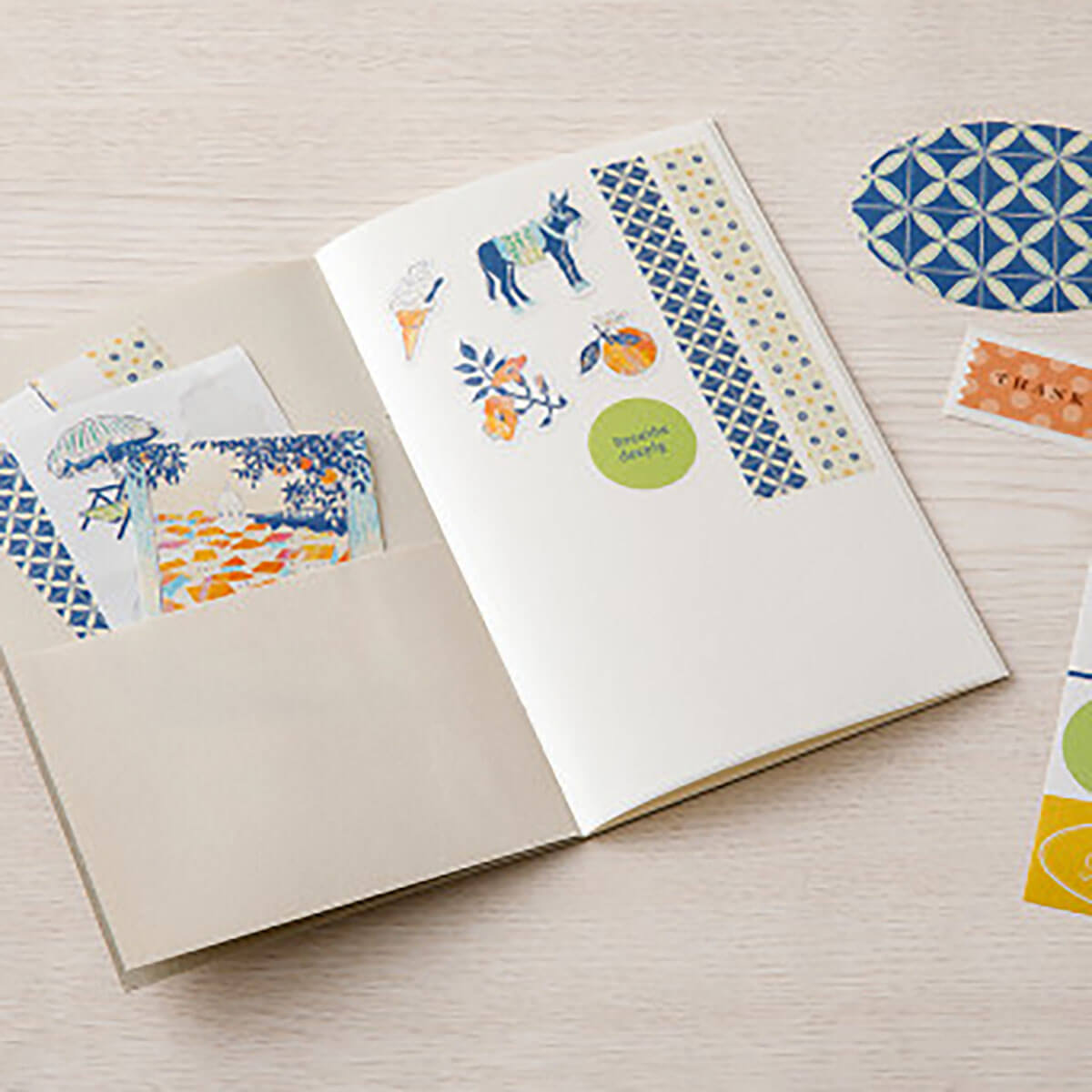 Sticker Book with Pocket in Grey by Midori