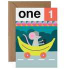 Age 1 Mouse Greetings Card by Mifkins