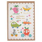 Mice Fruit Dash Welcome Baby Greetings Card by Mifkins
