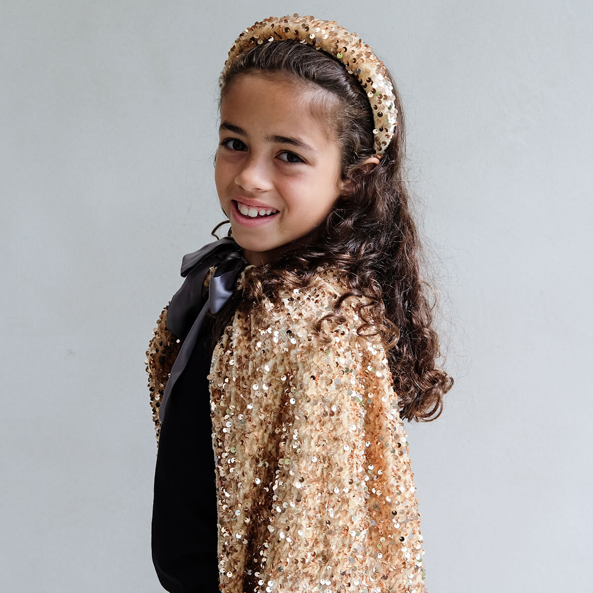 Gold Sequin Cape by Mimi & Lula – Junior Edition