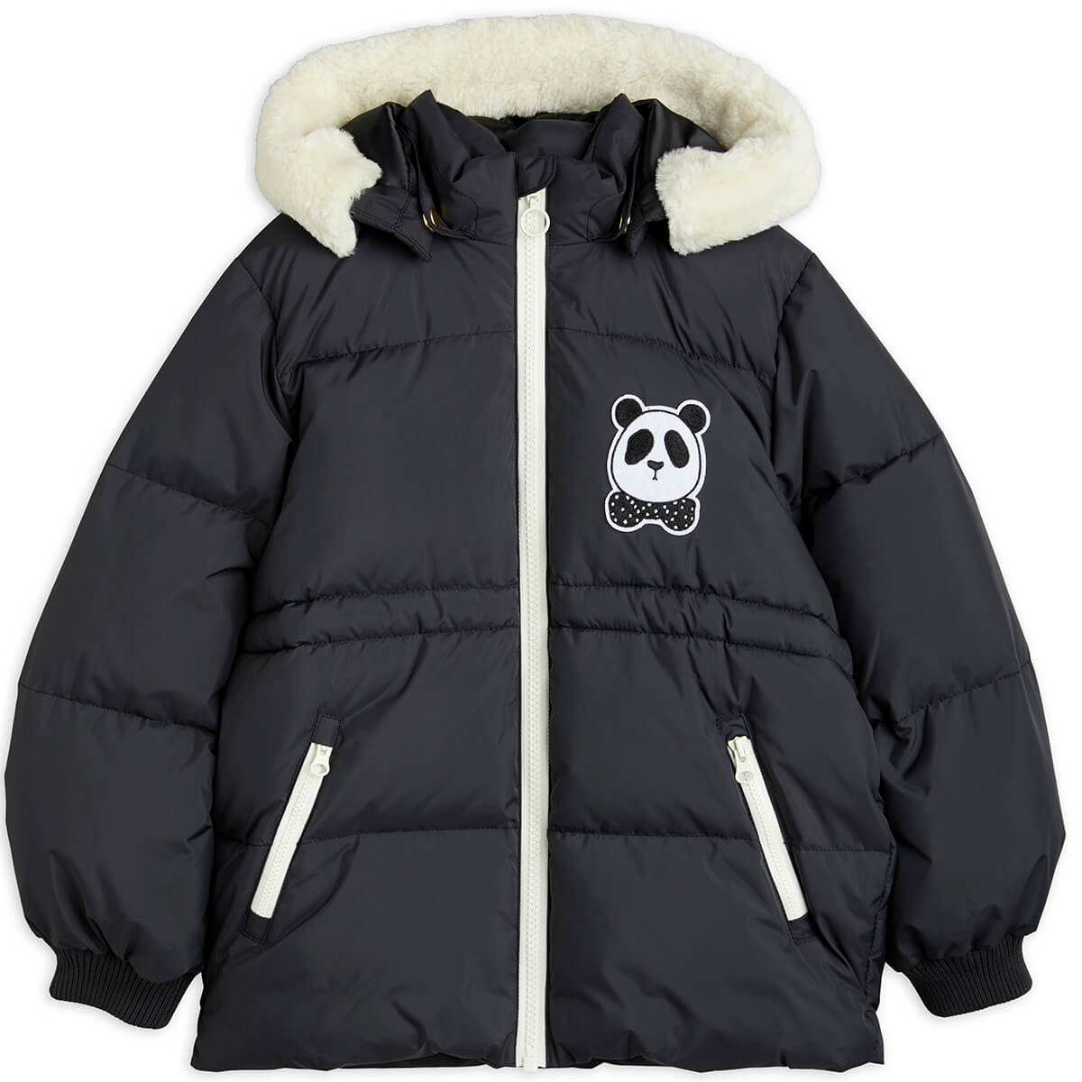【新品】Mini Rodini HOODED PUFFER JACKET Panda Hooded Puffer Jacket by Mini Rodini – Junior Edition