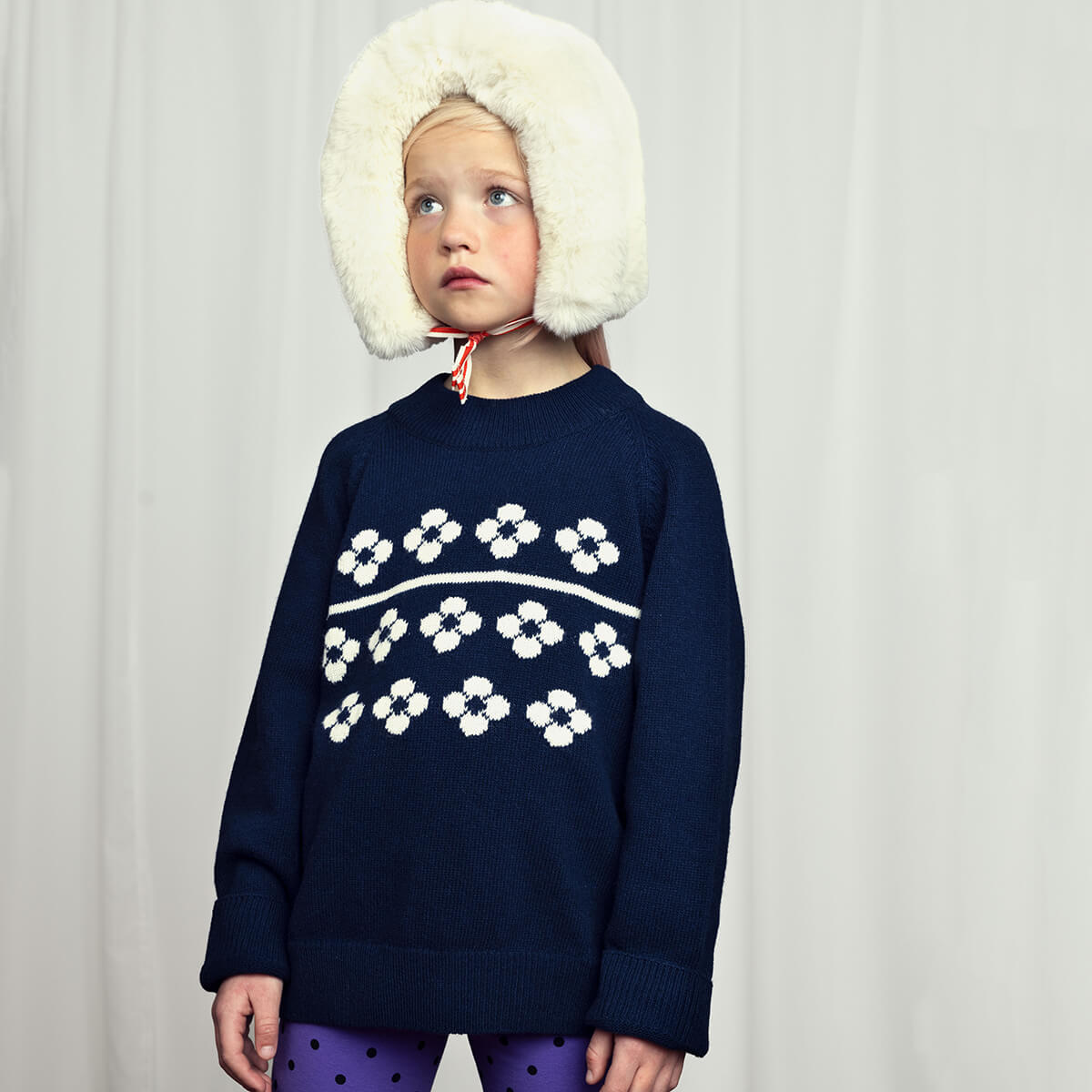 Flowers Knitted Wool Sweater by Mini Rodini – Junior Edition