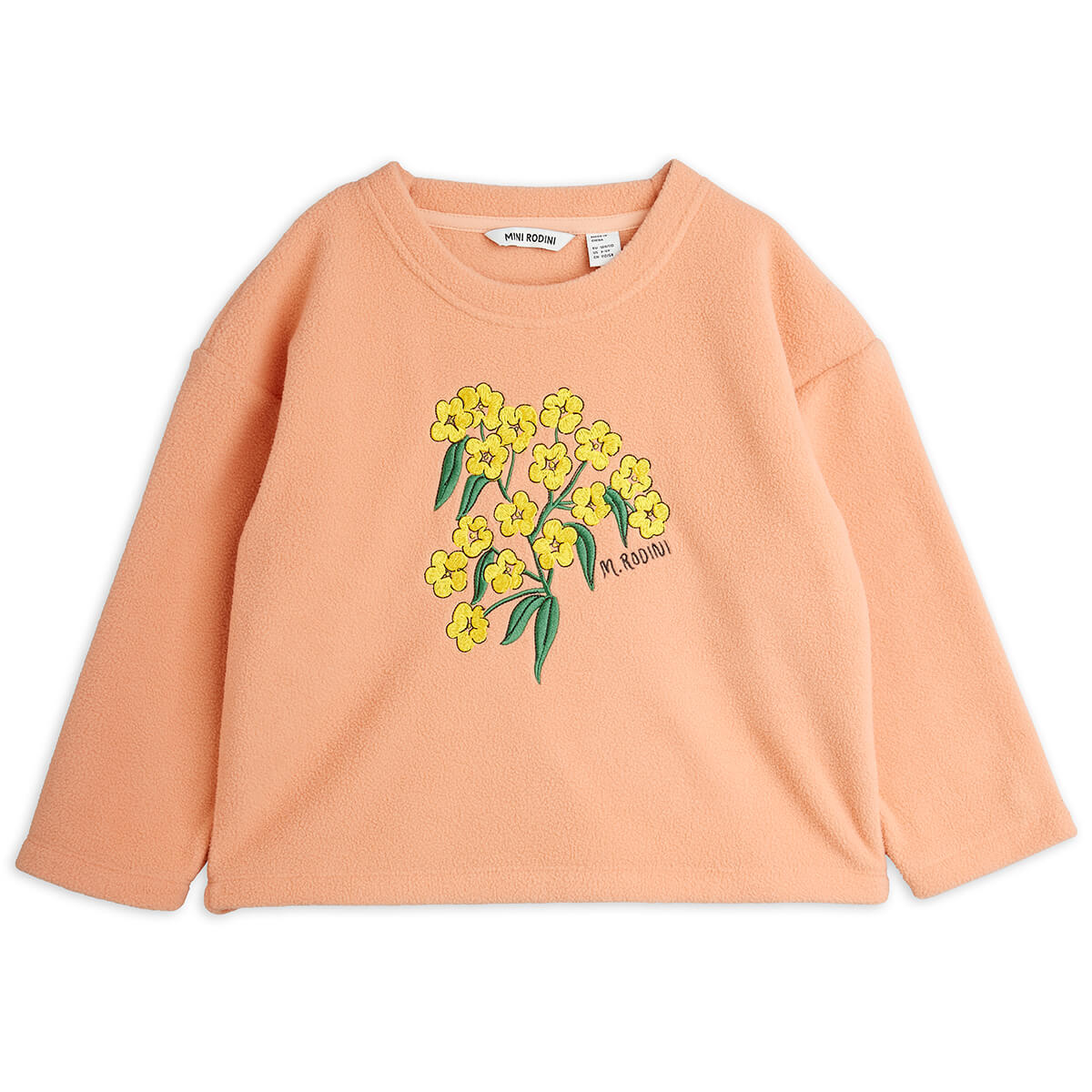 Alpine Flowers Fleece Top in Pink by Mini Rodini - Last One In
