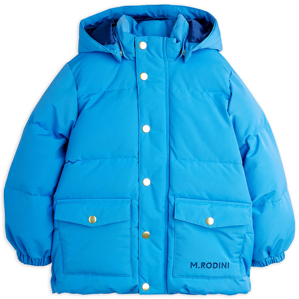 Solid Heavy Puffer Jacket in Blue by Mini Rodini – Junior