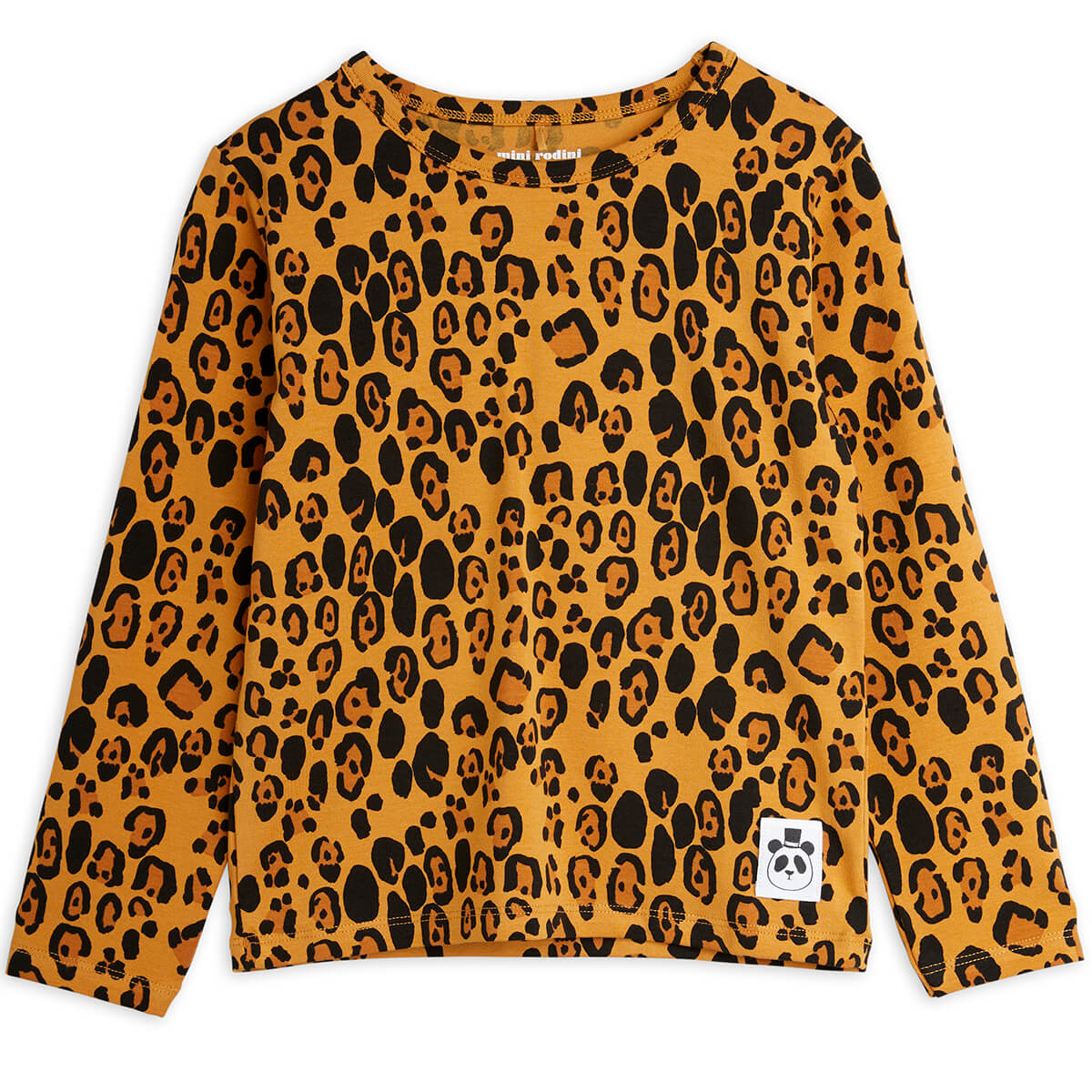 Basic Leopard Long Sleeve Tee by Mini Rodini