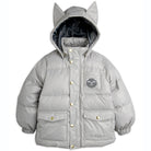 Cat Ears Heavy Puffer Jacket in Grey by Mini Rodini