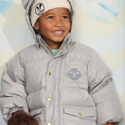 Cat Ears Heavy Puffer Jacket in Grey by Mini Rodini