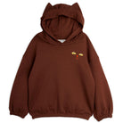 Cat Ears Hoodie in Brown by Mini Rodini