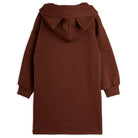 Cat Ears Hoodie Sweat Dress in Brown by Mini Rodini