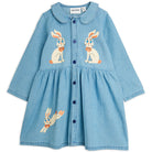 Denim Rabbit Dress in Blue by Mini Rodini