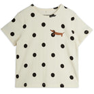 Dots Dog Tee in Off White by Mini Rodini