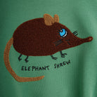 Elephant Shrew Chenille Sweatshirt in Green by Mini Rodini