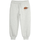 Elephant Shrew Embroidered Sweatpants in Grey Melange by Mini Rodini