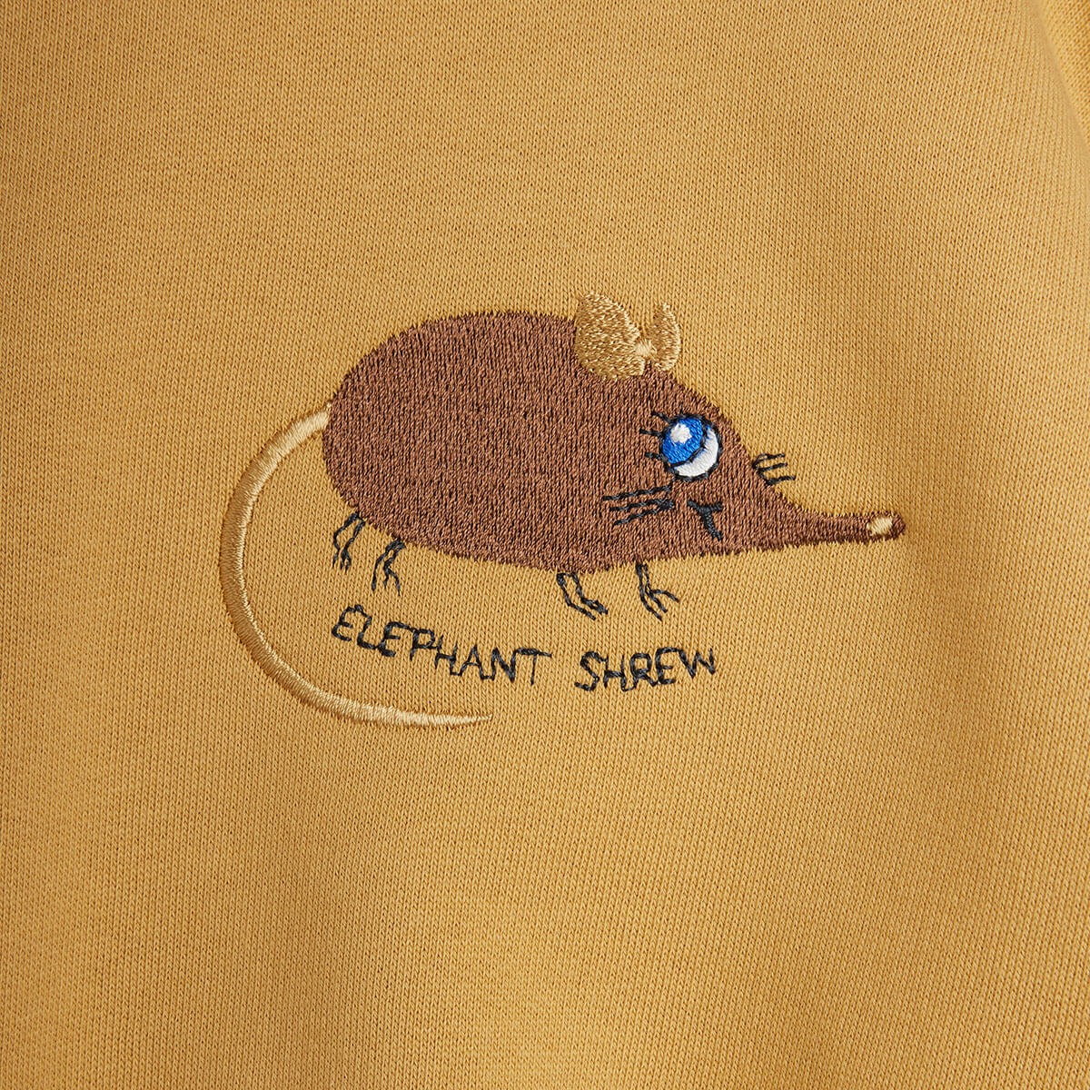 Elephant Shrew Embroidered Sweatshirt in Beige by Mini Rodini