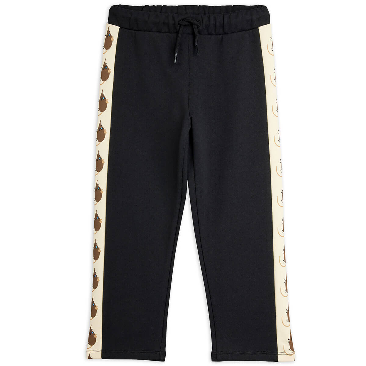Elephant Shrew Panel Sweatpants in Black by Mini Rodini